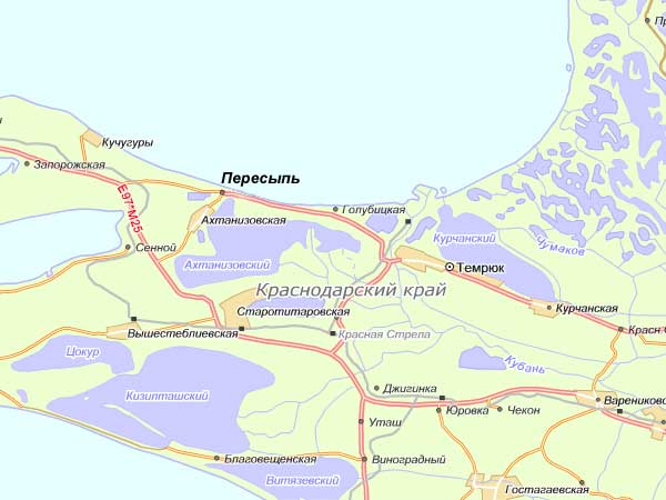 пос. Пересыпь на карте